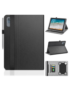 Funda Universal para Tableta 10.1" DETUOSI - Cuero, 3 Ranuras