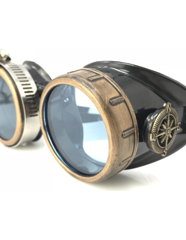 Gafas Steampunk Victoriano con Lentes de Lupa y Color