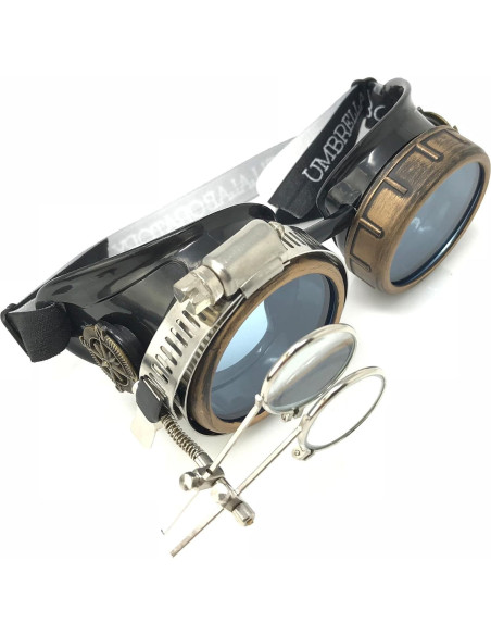 Gafas Steampunk Victoriano con Lentes de Lupa y Color
