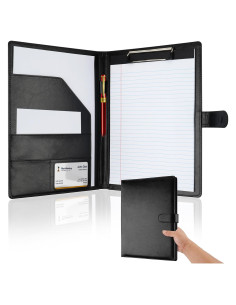 Portafolio Profesional MOWPOG Negro con Clipboard A4