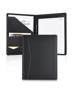 Carpeta Portafolio Pacific Mailer Negra con Bloc de Notas y Soporte