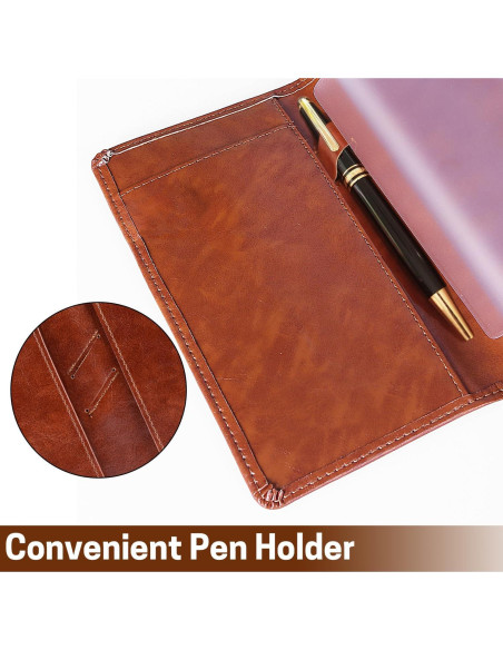 Cubierta de Chequera de Cuero Sintético Aurya con Divisor