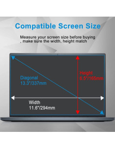 Paquete de 2 Protectores de Pantalla UUONDO para Dell Latitude 13.3" HD 2