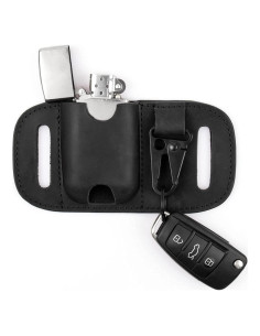 Funda de cuero Gentlestache para encendedor negro