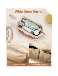 Bolsa de Maquillaje Wedama de Cuero PU Grande para Viajes 2