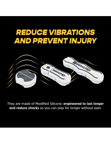 Amortiguador de Raqueta de Tenis Impacter - 3 Piezas - Silicona