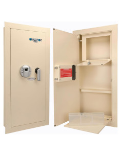 Caja Fuerte Biométrica de Pared Barska 80 cm - Seguridad con Huella Digital