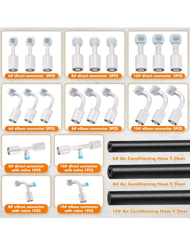 Kit de Manguera de Aire Acondicionado SANTANTOOOL 26PCS 2.9m