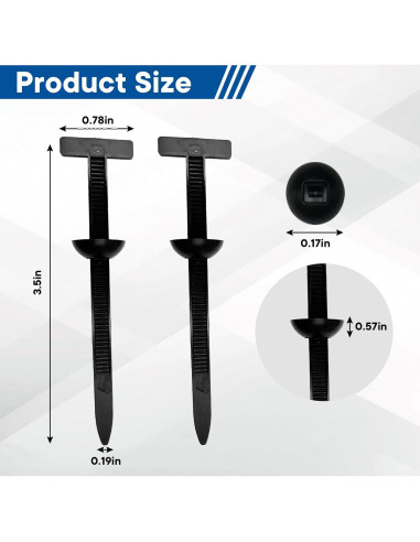 Kit de Sujetadores de Cable de Nylon GIroiyai 100 Piezas