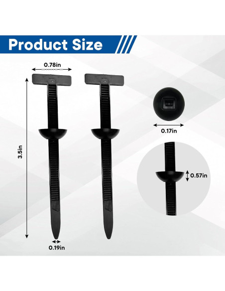 Kit de Sujetadores de Cable de Nylon GIroiyai 100 Piezas