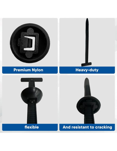 Kit de Sujetadores de Cable de Nylon GIroiyai 100 Piezas