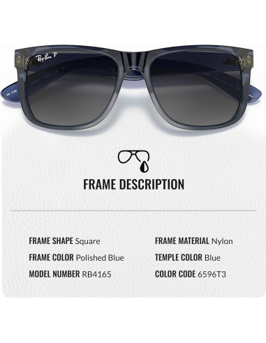 Gafas de Sol Ray-Ban RB4165 JUSTIN Cuadradas Polarizadas