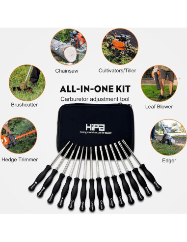 Hipa Kit de 14 Herramientas de Ajuste de Carburador y Probador de Chispa