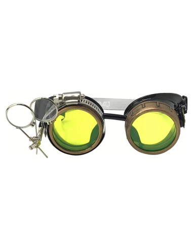 Gafas Steampunk Victoriano con Lentes de Lupa y Color