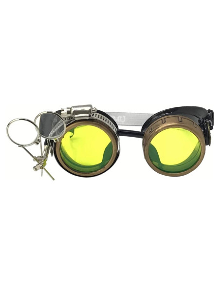 Gafas Steampunk Victoriano con Lentes de Lupa y Color