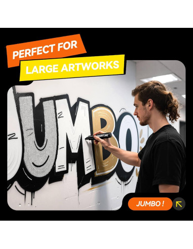 Marcadores de Póster Jumbo Coogert 15MM Negros 3 Pcs