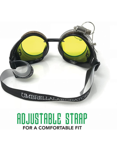 Gafas Steampunk Victoriano con Lentes de Lupa y Color