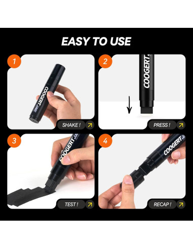 Marcadores de Póster Jumbo Coogert 15MM Negros 3 Pcs