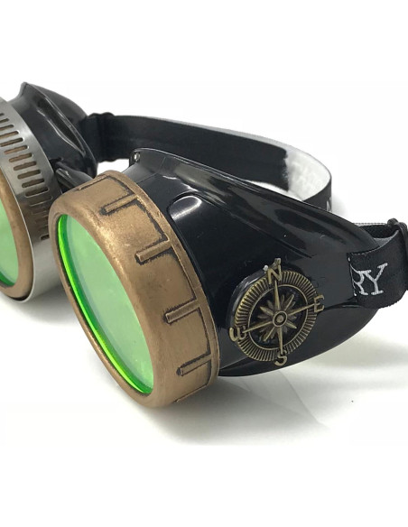 Gafas Steampunk Victoriano con Lentes de Lupa y Color