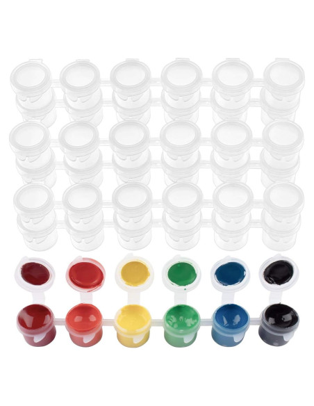 36 Tarros de Pintura Vacíos 5 ml con Tapas - BAGTeck
