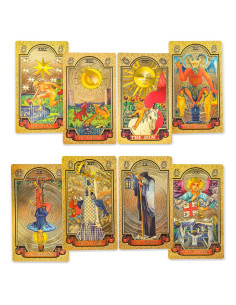 Baraja de Tarot KIINO con Foil Dorado y Guía - PVC Impermeable