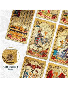 Baraja de Tarot KIINO con Foil Dorado y Guía - PVC Impermeable 2
