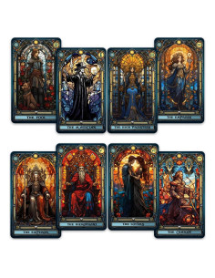 Cartas del Tarot CRAFTERIAN de Vidrio Templado 78 Barajas