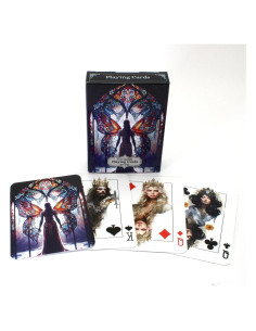 Baraja de Cartas de Alas de Mariposa Noble Artisan 54 cartas