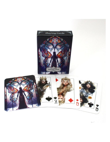 Baraja de Cartas de Alas de Mariposa Noble Artisan 54 cartas