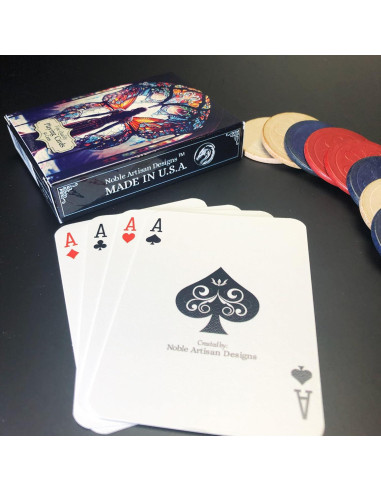 Baraja de Cartas de Alas de Mariposa Noble Artisan 54 cartas