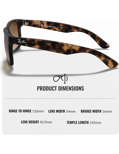 Gafas de Sol Ray-Ban RB4165 Justin Cuadradas 55mm