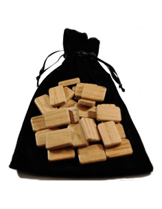 Juego de Runas de Madera sin Terminar - Alfabeto Elder Futhark