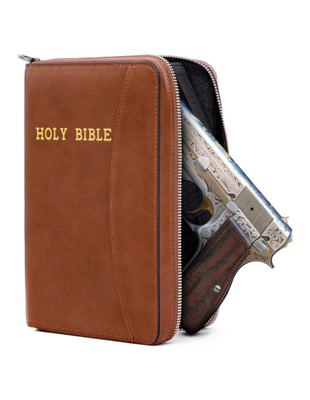 Funda de Pistola Oculta AmazingLife de Cuero con Cremallera 25.4x16.5cm