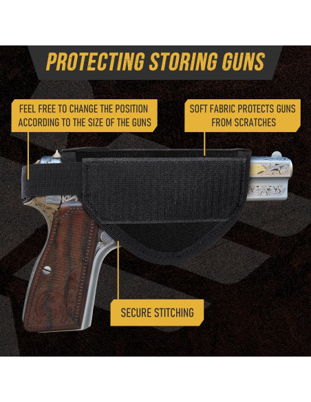 Funda de Pistola Oculta AmazingLife de Cuero con Cremallera 25.4x16.5cm