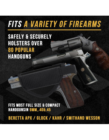 Funda de Pistola Oculta AmazingLife de Cuero con Cremallera 25.4x16.5cm