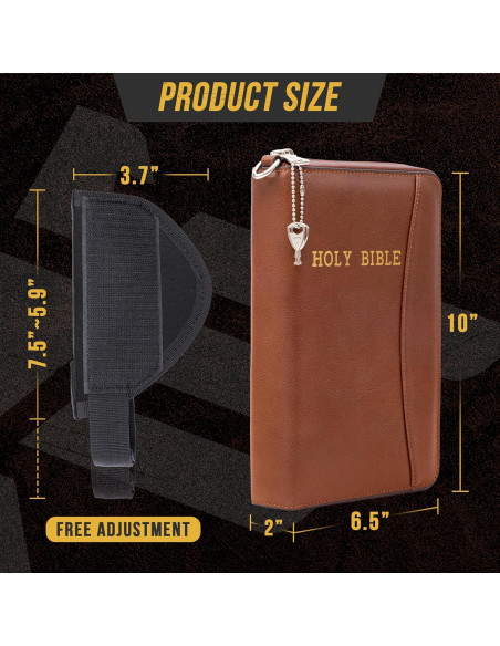 Funda de Pistola Oculta AmazingLife de Cuero con Cremallera 25.4x16.5cm