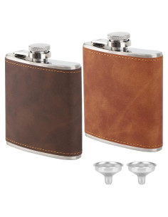 Juego de 2 frascos de cadera Forysar 177ml acero inoxidable