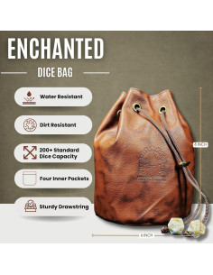 Bolsa de Dados DND Sage - Cuero PU Manchado 15.24x20.32cm 2