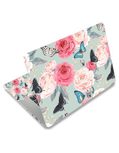 Calcomanía para Laptop Baocool 39x27 cm Flor Rosa