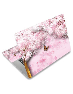 Cubierta de piel para laptop HKAENE 12-15.6" Flor de ciruelo