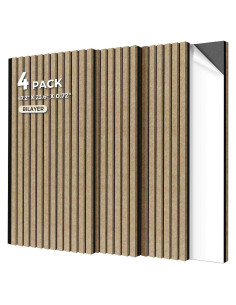 Paquete de 4 Paneles Acústicos Doble Capa Keemute 120x60cm