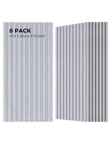 Paneles Acústicos de Pared 120x60 cm Doble Capa 8 Pzas Camello