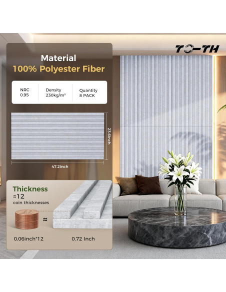 Paneles Acústicos de Pared 120x60 cm Doble Capa 8 Pzas Camello