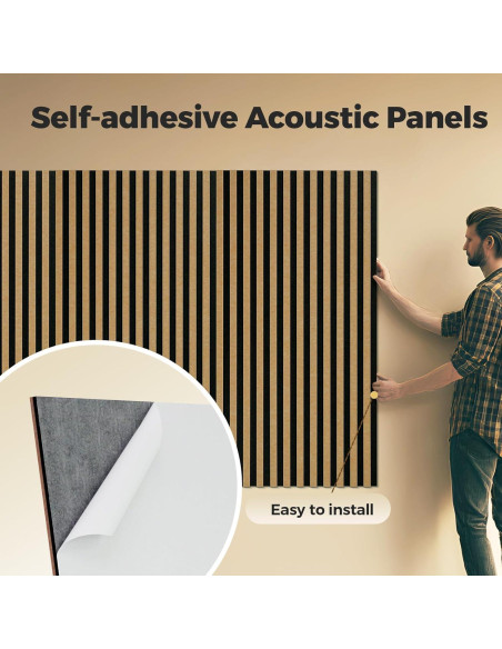 Paquete de 4 Paneles Acústicos Doble Capa Keemute 120x60cm