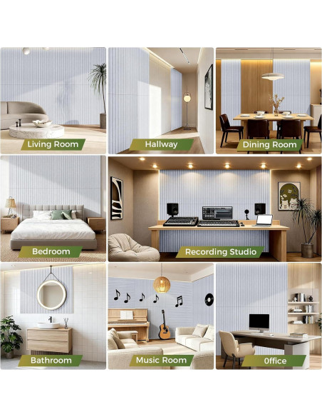 Paneles Acústicos de Pared 120x60 cm Doble Capa 8 Pzas Camello