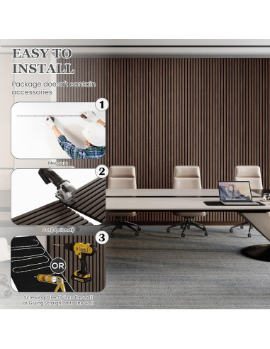 Paneles Acústicos de Madera LDB 4 Piezas 238.8x32 cm Nogal