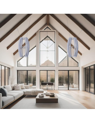 Absorbente Acústico de Techo Ovalado VIVO PP-CW03G Gris Claro