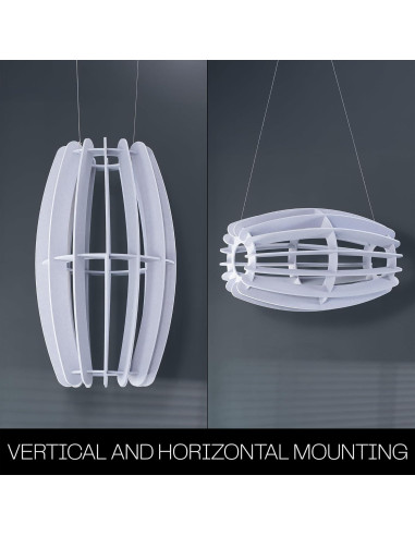 Absorbente Acústico de Techo Ovalado VIVO PP-CW03G Gris Claro