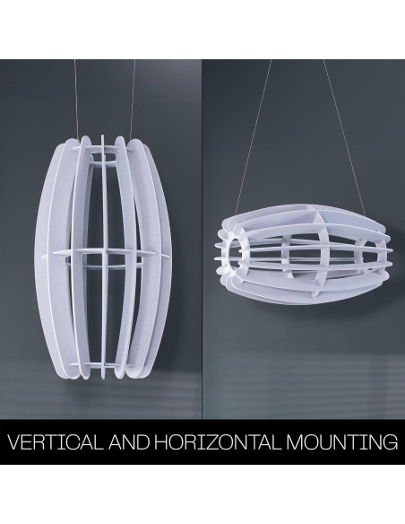 Absorbente Acústico de Techo Ovalado VIVO PP-CW03G Gris Claro