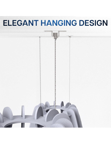 Absorbente Acústico de Techo Ovalado VIVO PP-CW03G Gris Claro